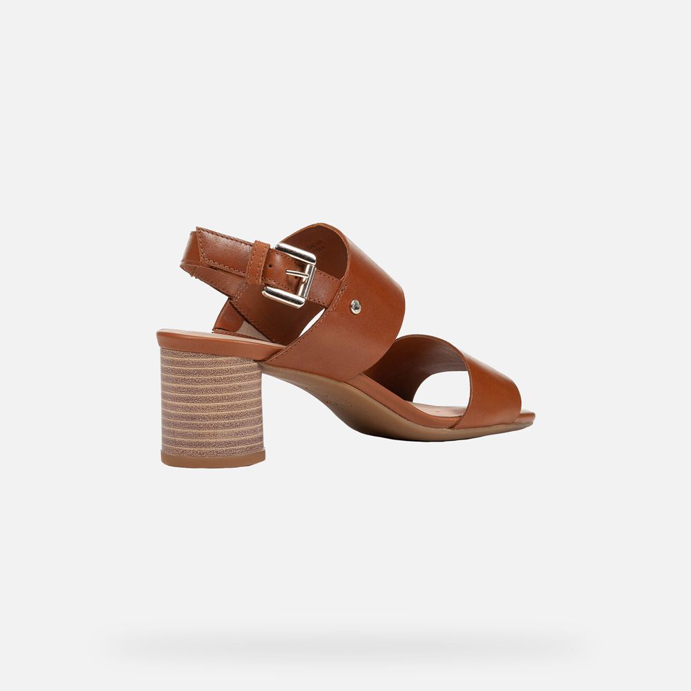 Geox Sandals Brown Ortensia - Geox Womens Shoes - LTEYGK591